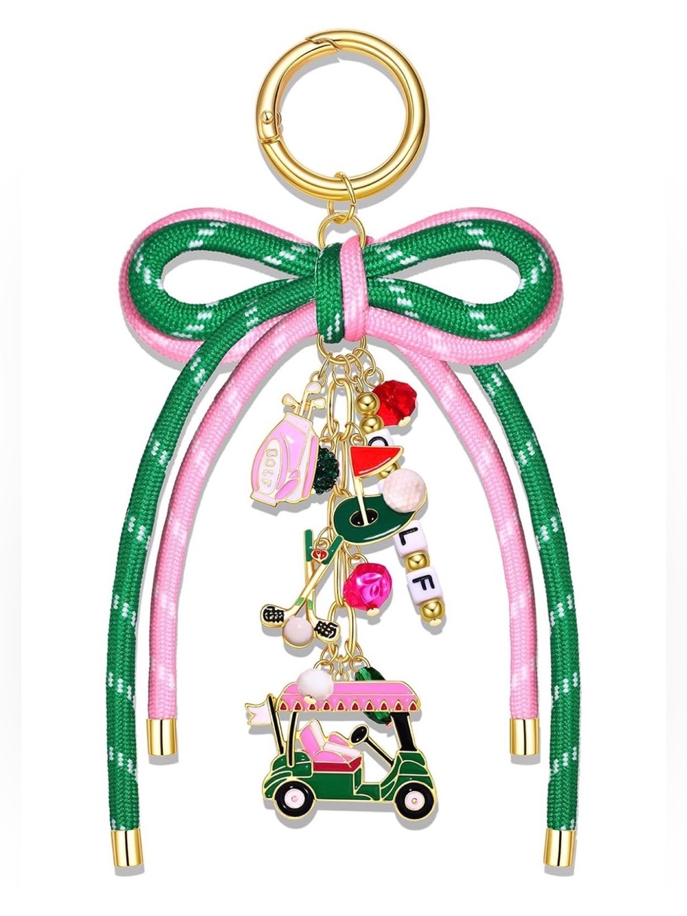 Golf Themed Bag Charm or Keychain